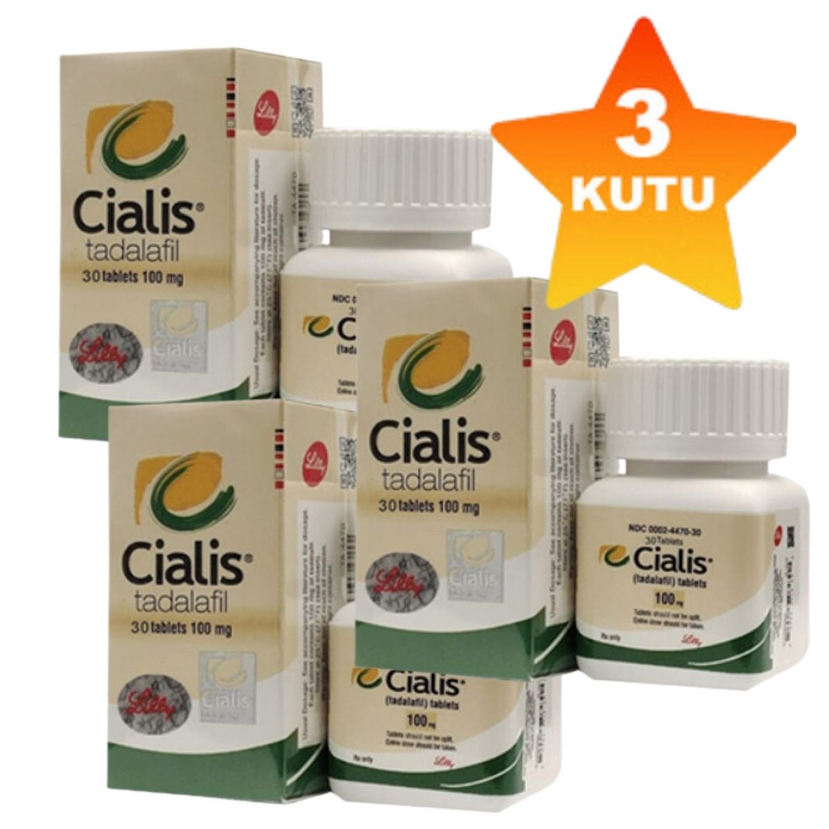 Cialis 100 Mg 30 Tablet 3 Kutu Cialis 100 Mg 30 Tablet 3 Kutu ürün görseli