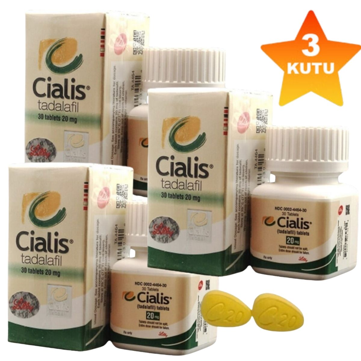 Cialis 20 Mg 30 Tablet 3 Kutu Cialis 20 Mg 30 Tablet 3 Kutu ürün görseli